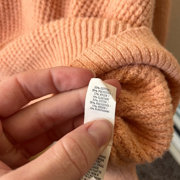 Aerie CozyUp Waffle Knit Hoodie - Peach - Picture 7 of 11